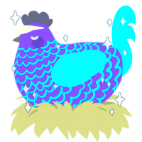 formerly katchup, a olive and red chicken with a lace pattern