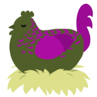 Anti Avocado, a olive and plum chicken with a half-lace pattern