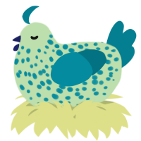 A gluppy and sea chicken with a speckle pattern