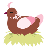 A russet and rose chicken with a neck-speckle pattern