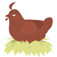 A russet chicken with a lace pattern