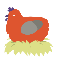 A vermilion and ash chicken