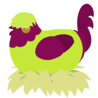 A lime and wine chicken with a head pattern