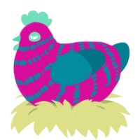 A fuchsia and sea chicken with a bar pattern