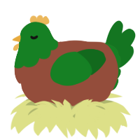 A russet and leaf chicken with a head pattern