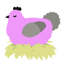 A lavender and ash chicken