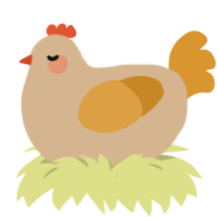 (unnamed), a beige and orange chicken
