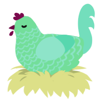 (unnamed), a spring and mint chicken with a lace pattern