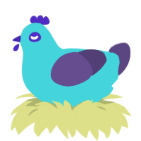 Magnetar, a aqua and overcast chicken