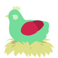 A spring and crimson chicken
