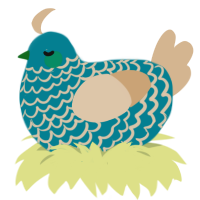 Moon Milk, a sea and beige chicken with a lace pattern