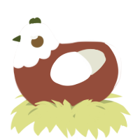 A russet and white chicken with a head pattern
