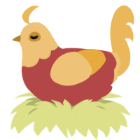 Popcorn, a red and honey chicken with a head pattern