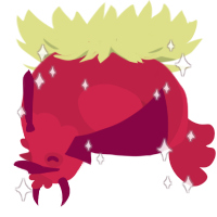 Lucifer, a crimson chicken with a head pattern