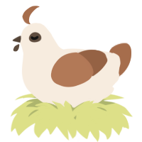 A cream and brown chicken