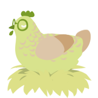 Key Lime, a lemon and beige chicken with a half-lace pattern