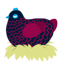 Eclipse, a tumblr and maroon chicken with a lace pattern