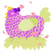 Sunsets, a orchid and lemon chicken with a lace pattern