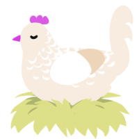 Oven Mitts, a cream chicken with a half-lace pattern