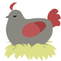 A ash and red chicken