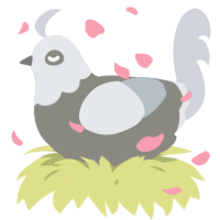 A ash and mist chicken with a head pattern