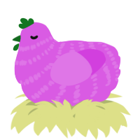 A orchid chicken with a bar pattern