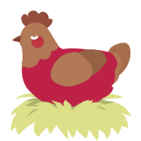 (unnamed), a crimson and brown chicken with a head pattern