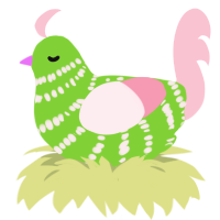 (unnamed), a grass and rose chicken with a bar pattern