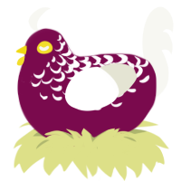 Squamblo, a wine and white chicken with a half-lace pattern