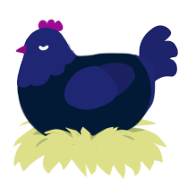 Sirius, a tumblr and navy chicken with a head pattern
