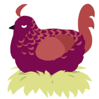 A wine and red chicken with a half-lace pattern