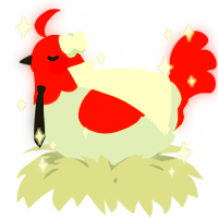 A mist and russet chicken with a head pattern
