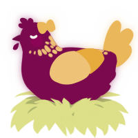 A wine and honey chicken with a neck-speckle pattern