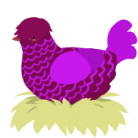 Chardonnay, a wine and amethyst chicken with a lace pattern