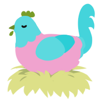 crystal pepsi, a pink and aqua chicken with a head pattern