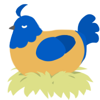 A honey and ultramarine chicken with a head pattern