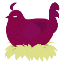 (unnamed), a maroon and wine chicken with a speckle pattern