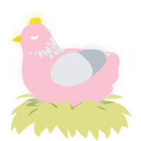 Light Switch, a rose and mist chicken with a neck-speckle pattern