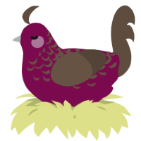 A wine and bark chicken with a half-lace pattern