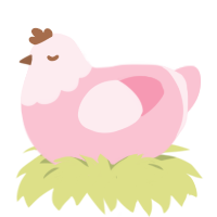 Baby worm, a rose chicken with a head pattern