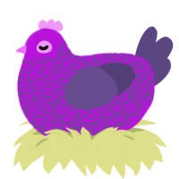 And why you ourple, a amethyst and overcast chicken with a double-lace pattern