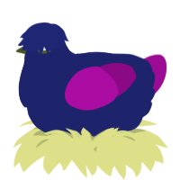 A navy and plum chicken