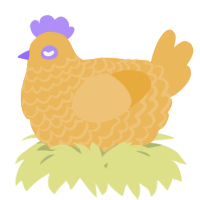 A honey chicken with a lace pattern
