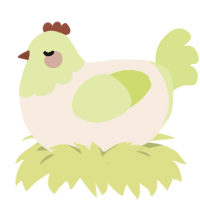 Lemon Rose, a cream and lemon chicken with a head pattern
