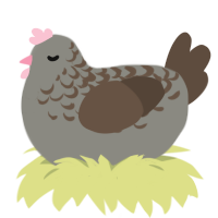cobble stoned, a ash and bark chicken with a half-lace pattern