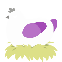 Winter Sunset, a mist and amethyst chicken