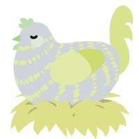 A mist and lemon chicken with a bar pattern