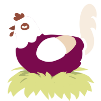 Red Velvet, a wine and cream chicken with a head pattern