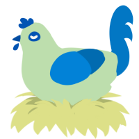 notebook, a gluppy and sapphire chicken