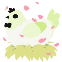 A white and apple chicken with a head pattern